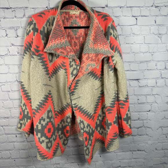 Wishlist Sweaters - Wishlist Aztec Print Open Front Cardigan